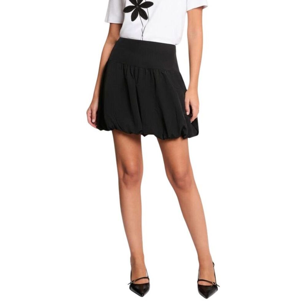 Morgan De Toi Black Recycled Polyamide Mini Women's Skirt